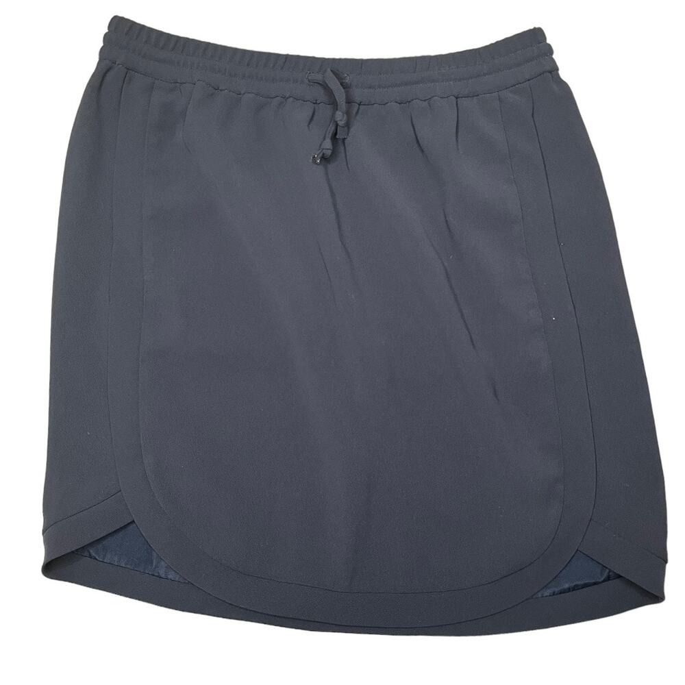 J. Crew navy blue elastic pull on skirt pockets size 2 nwot
